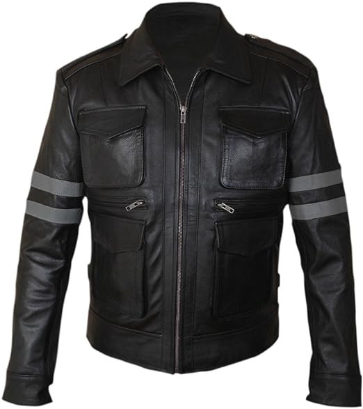 F&H Men's Gaming Geinuine Leather Leon Jacket