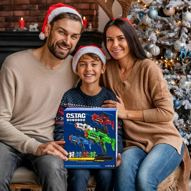 HopeRock Laser Tag Sets For Kids,Set of 4 Infrared Laser Tags and Vests Toys,Arcade Gifts for Boys Age 8-12