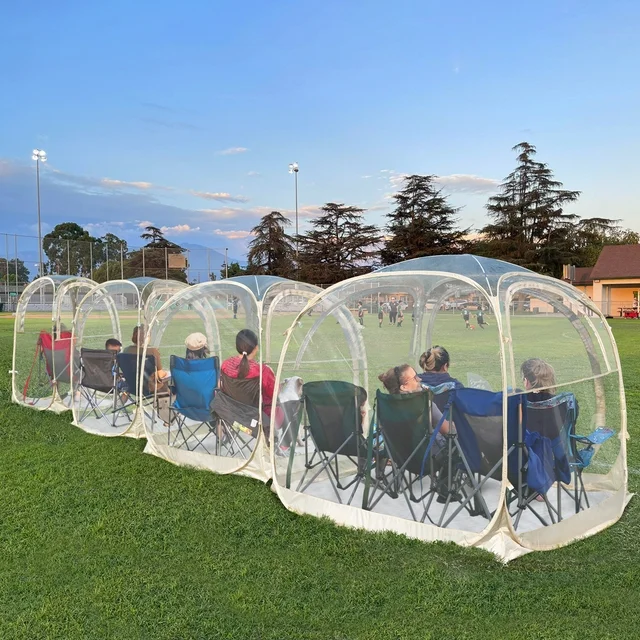 EighteenTek Sports Tent Weather Proof Pod Bubble Tent Outdoor Instant Pop Up Shelter Clear Large Specious 1 Person Lightweight Portable 40"x40"x62"H